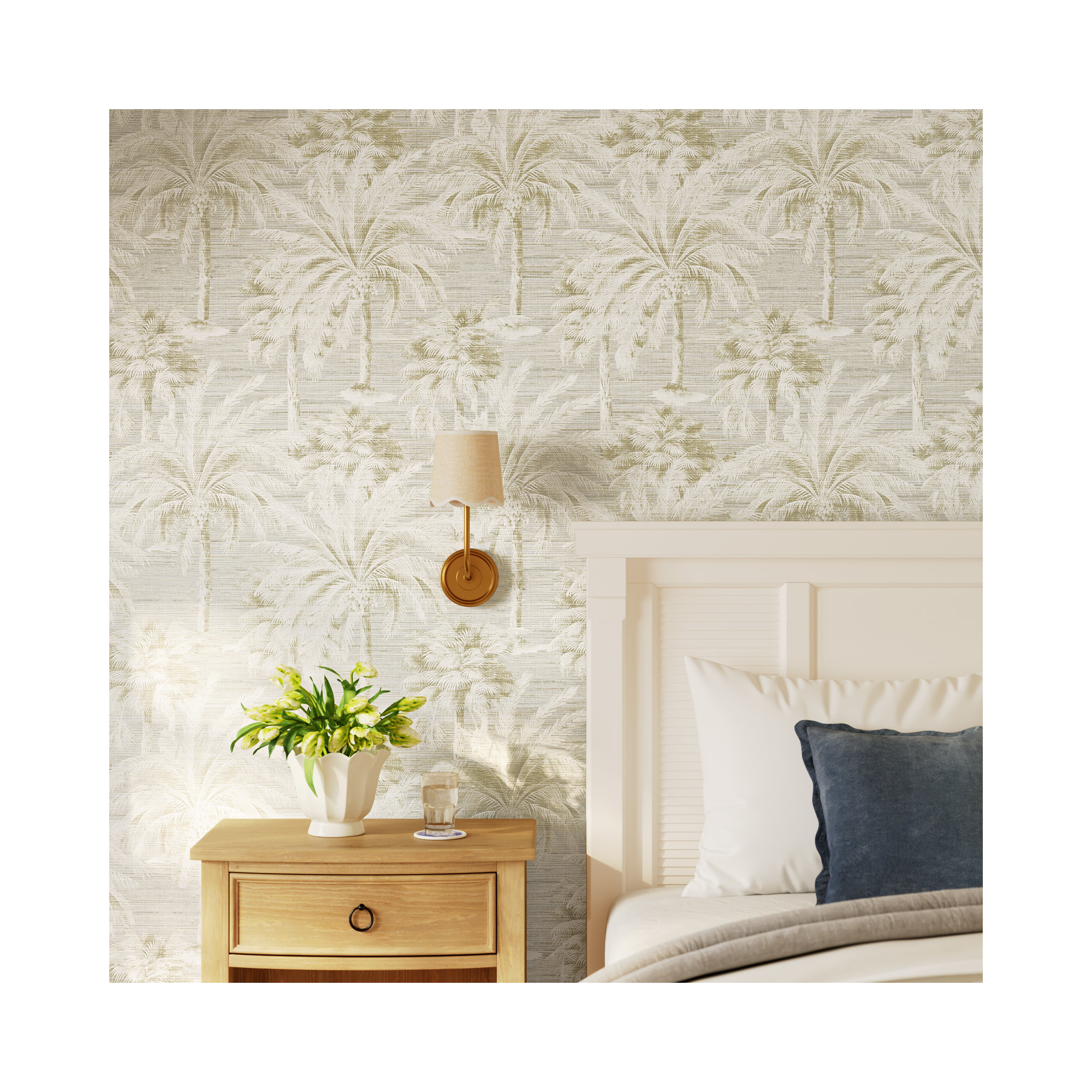 Paonia 27' x 27" Texture Wallpaper Roll, Sand