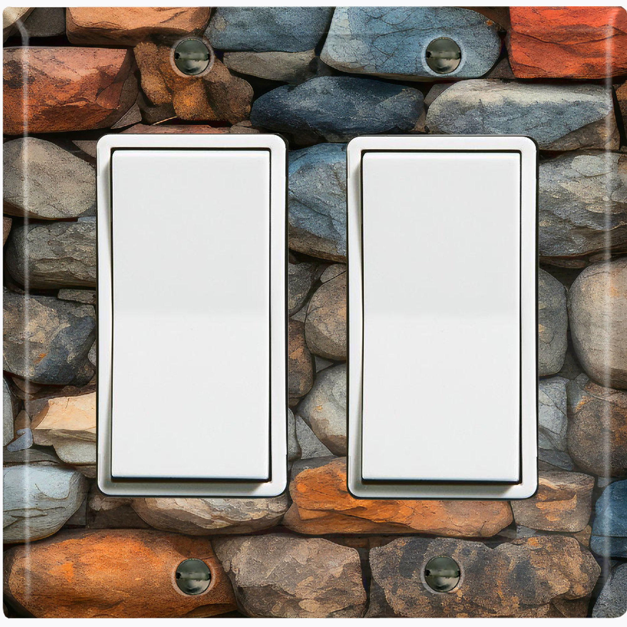 WorldAcc Natural Rustic Boulder Rock Print Nature Themed 2 - Gang ...