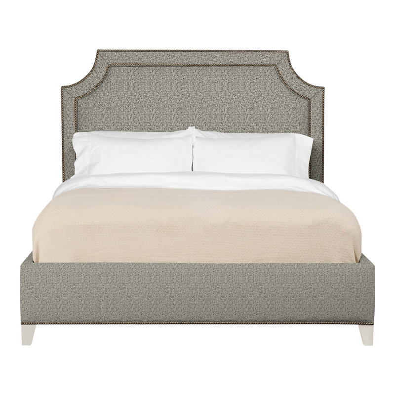 Audrey/Asher Upholstered Bed, Casa Blanca, Tuck Graphite, Yes