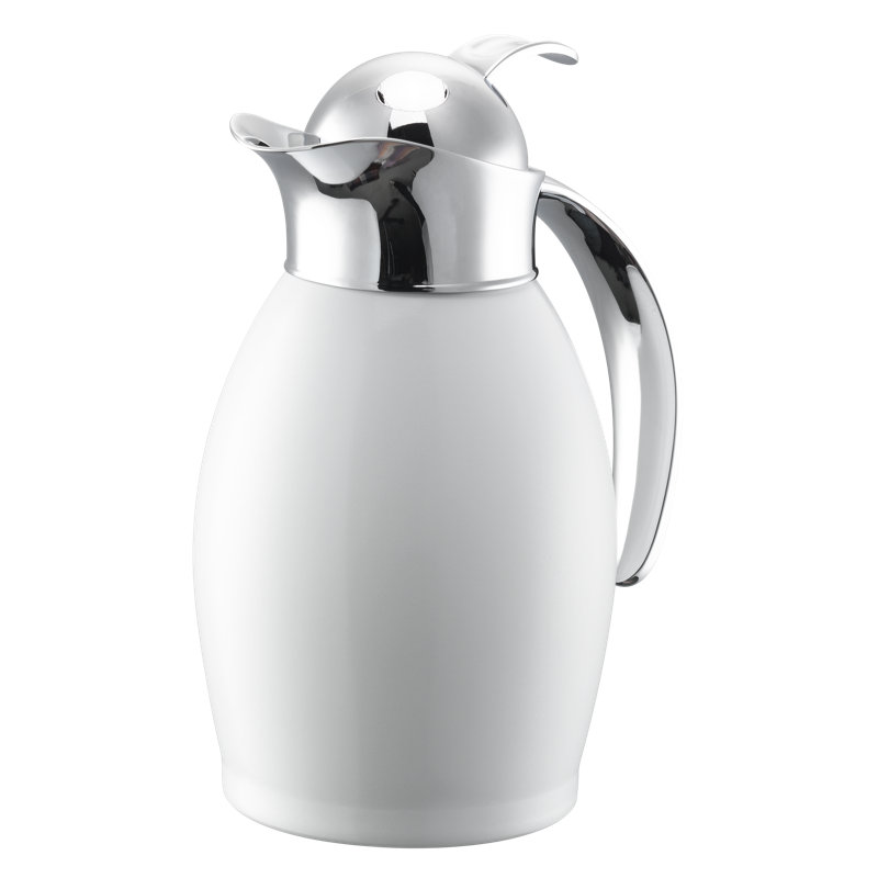 Stainless Steel 2.5 Cup Push Button Server, Radiant White