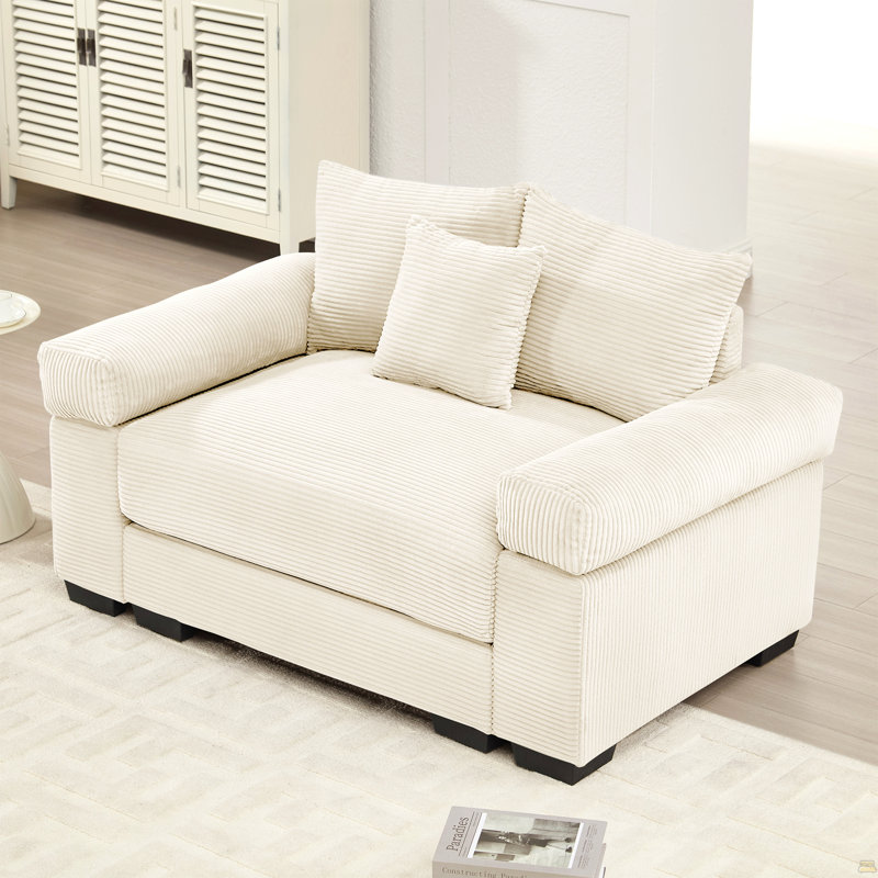 Canapé modulaire surdimensionné 54,3 po Cloud, Crème