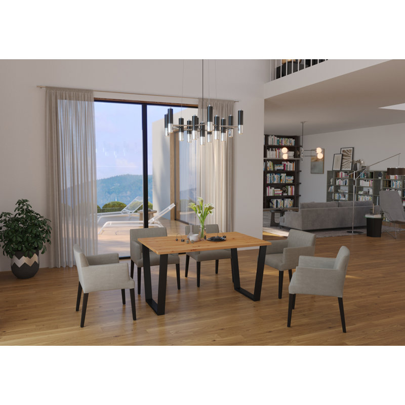 Edlynn Dining Table, Yellow, 75cm H x 138cm L x 90cm W