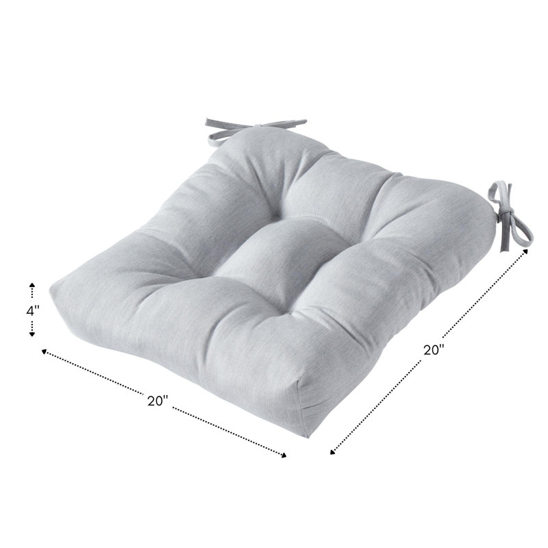 Coussin de chaise d'extérieur Royzell Sunbrella, Toile granit