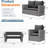 4-Piece Wicker Patio Conversation Set With Glass Table And Black Cushions-204987122-204987125