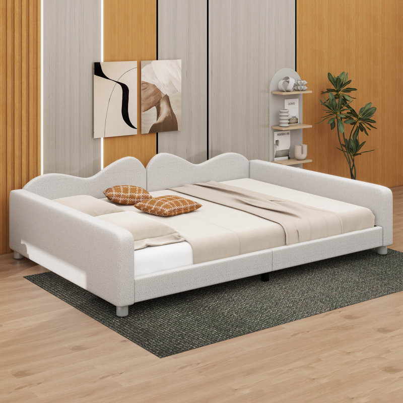Siège rembourré confortable à dossier Cozy Cloud, Double, Blanc