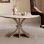 Table de salle à manger ronde en pierre frittée minimaliste-710962989