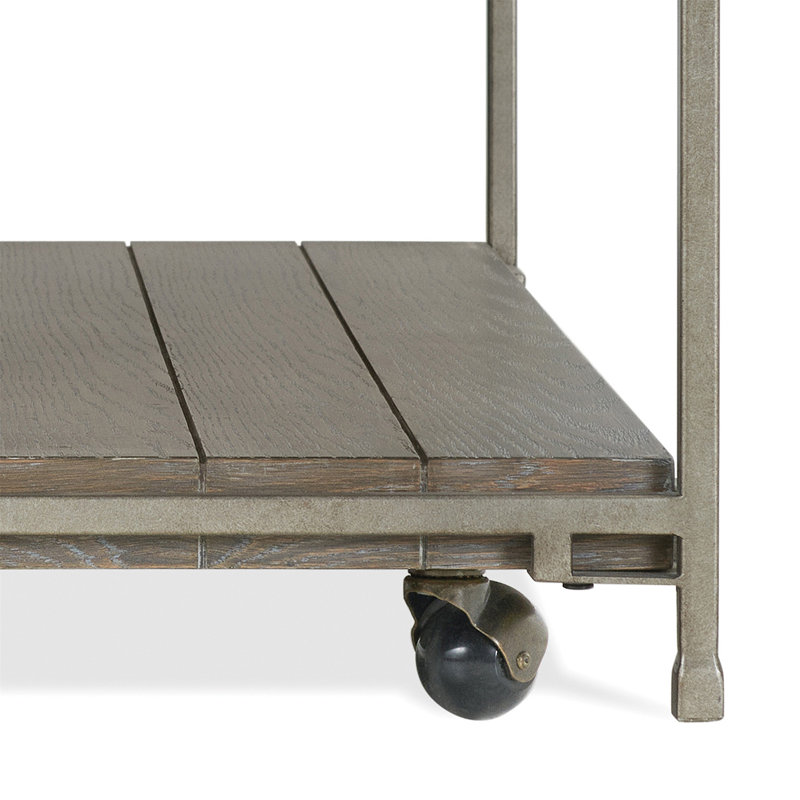 Ensemble de table basse et de table de bout en bois 3 pièces Corbeta, graphite vieilli