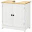 Armoire de salle de bain moderne sous le lavabo, meuble-lavabo mural pour salle de bain, armoire de rangement avec portes doubles et tablette réglable, blanc
