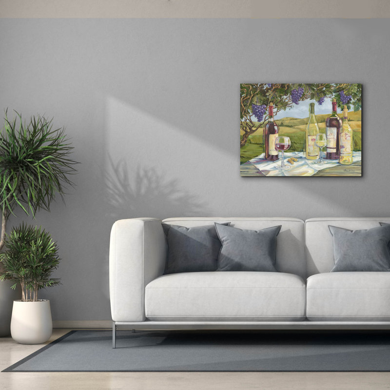 «Vineyard Wine T dégustation» par Paul Brent, H 26 po x l 34 po x P 1,5 po