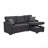 76.5" Linen Blend Upholstered Sectional With Pull-Out Bed And Chaise Storage-816543231