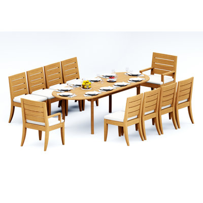Ensemble de table d'extérieur ovale 71 po Atnas