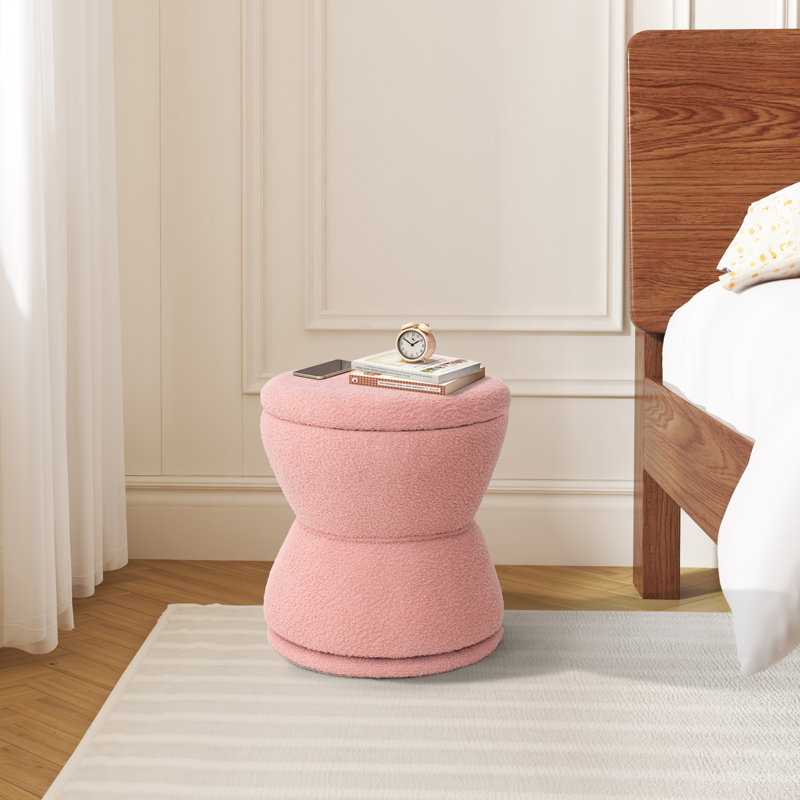 Repose-pieds pivotant à 360 degrés avec rangement, table basse moderne avec repose-pieds Boucle pour salon, chambre de maquillage, chambre à coucher