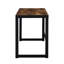 Gunmetal Metal Structure Desk With Antique Nutmeg Top - Functional Workspace Frame Office Finish Stylish Furniture