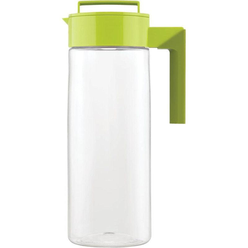 Pichet Airtight pour utilisation quotidienne Pichet Airtight pour thé glacé et plus Pichet transparent avec couvercle Couvercle léger anti-dégâts essentiels et ustensiles de cuisine durables de 2 pintes