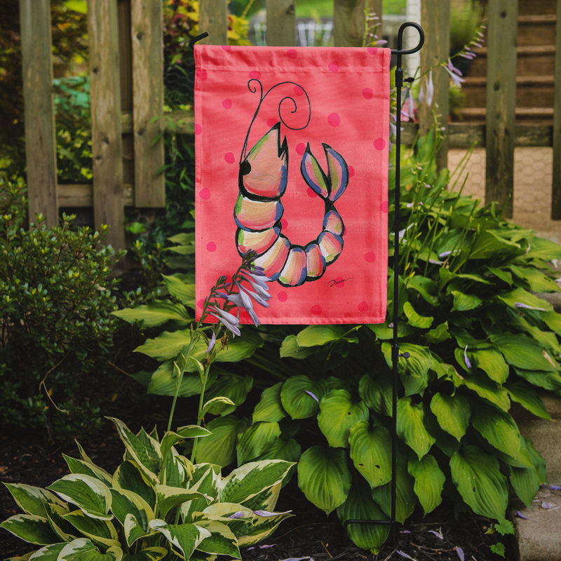 Drapeau de jardin à 2 côtés crevette, Corail