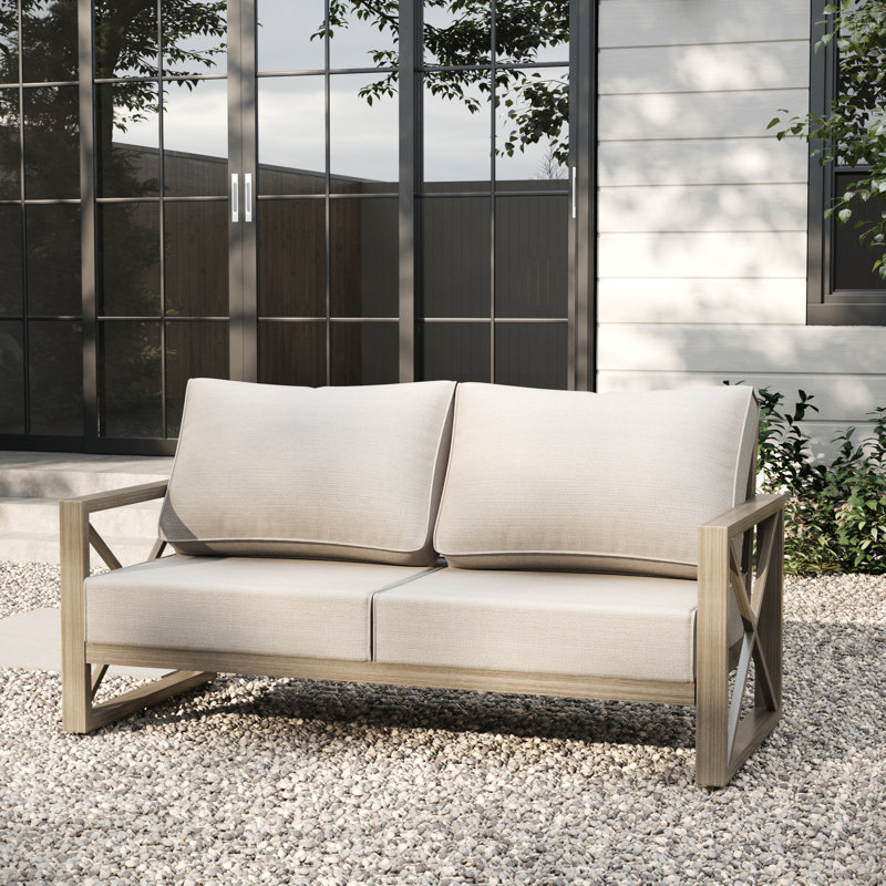 Canapé d'extérieur en aluminium, Beige