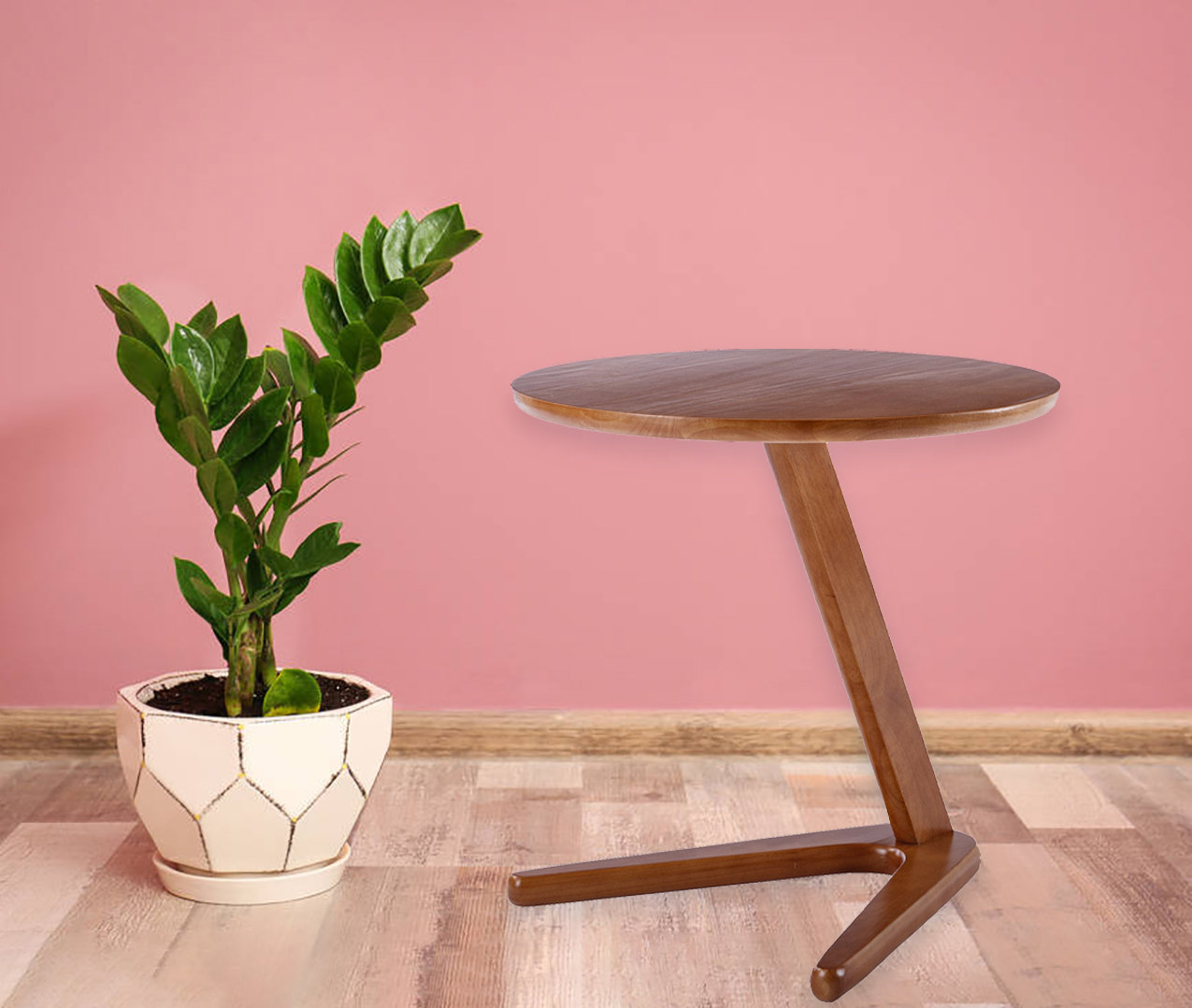 Latitude Run® Merrymount Rustic Solid Wood Side Table Handcrafted Round Coffee Table Wayfair