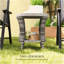 Table d'appoint, table basse d'extérieur en osier-245951524