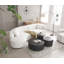 Ensemble de canapé de salon de luxe de style moderne avec dossier courbé et méridienne 2 pièces, modulaire faisant face à la gauche