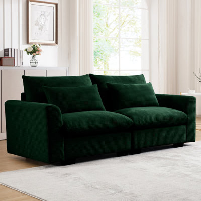 Corduroy 2 places pour appartement salon moderne avec, - zone de confort