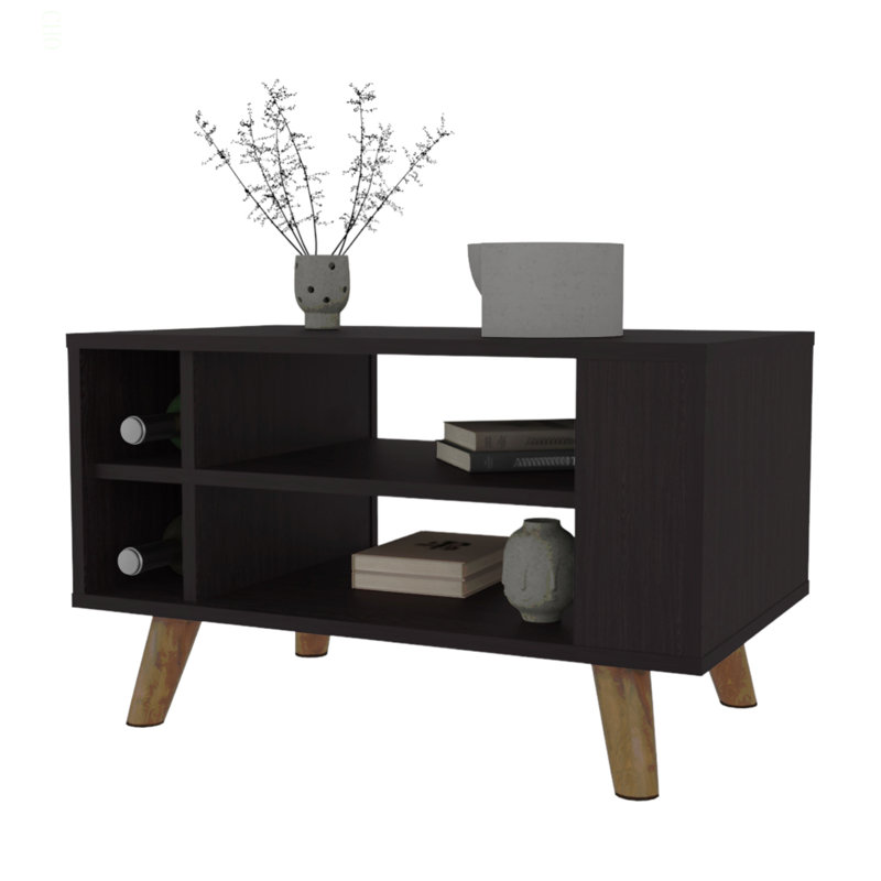 Table basse avec rangement ouvert Wengue