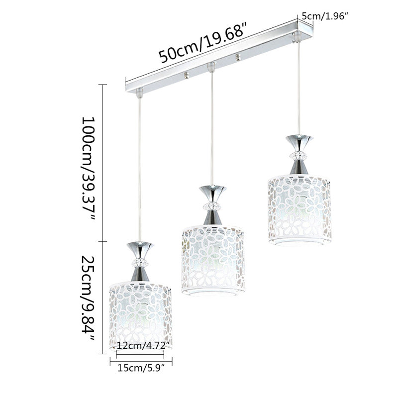 Brittanye 3 - Light White Kitchen Island Pendant