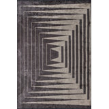 Rapture Gray/Beige/Dark Brown Geometric Luxury Area Rug