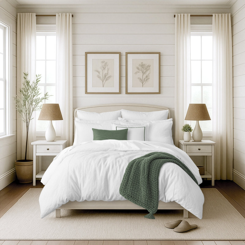 Luxe Comforter Set, Twin/Twin XL Comforter + 1 Sham, White