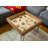25x25" Rustic Display Table With Removable Glass Top