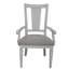 Chaise avec accoudoirs Carmelina en gris clair / blanc vieilli (ensemble de 2)