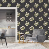 Secret Garden Floral Bouquet Design 33' L x 21" W Wallpaper Roll