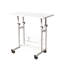 Bureau d'ordinateur mobile à hauteur réglable 31,5 po x 15,75 po, table d'ordinateur portable roulante avec roulettes, poste de travail portatif pour le bureau à domicile et la chambre à coucher