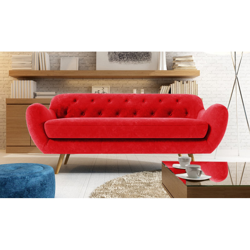 Jefferson 3 Seater Sofa, Red