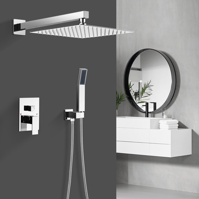 Robinet de douche 12 po, Chrome chrome