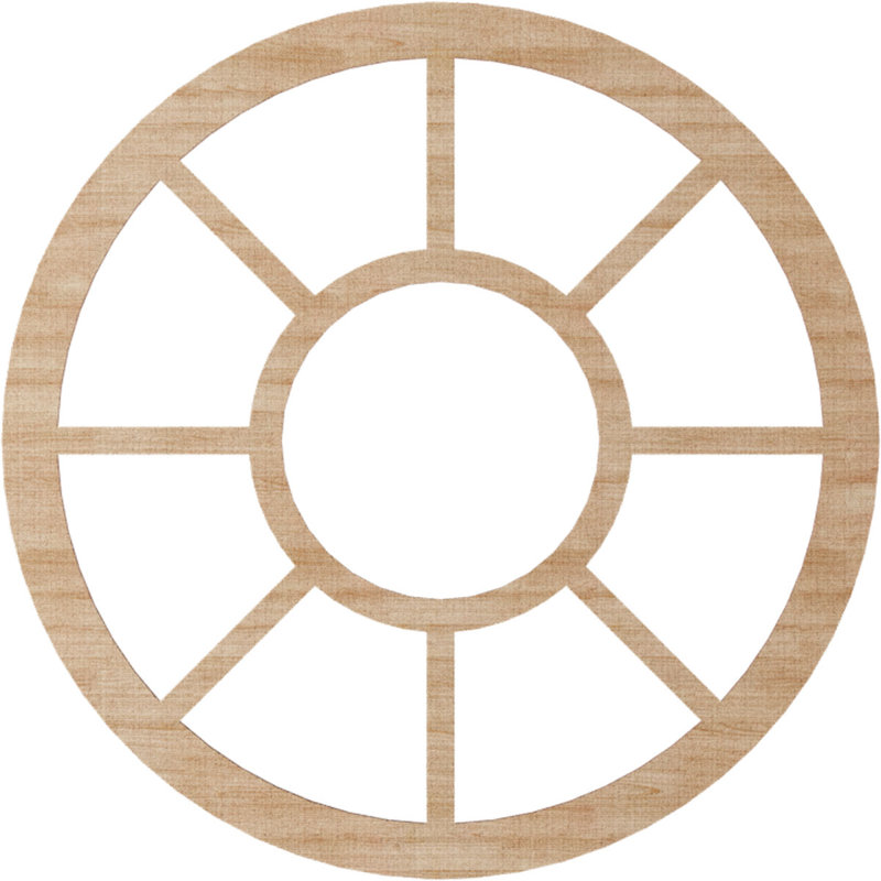 Médaillon de plafond Grace, H 38 po x l 38 po x P 0,38 po, Aulne