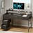Linze Computer Desk w/ Monitor Shelf, RGB LED Lights, USB Ports & Drawers-1596587759-1596587758