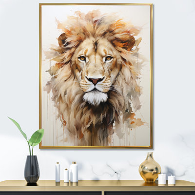 Portrait d'un lion puissant