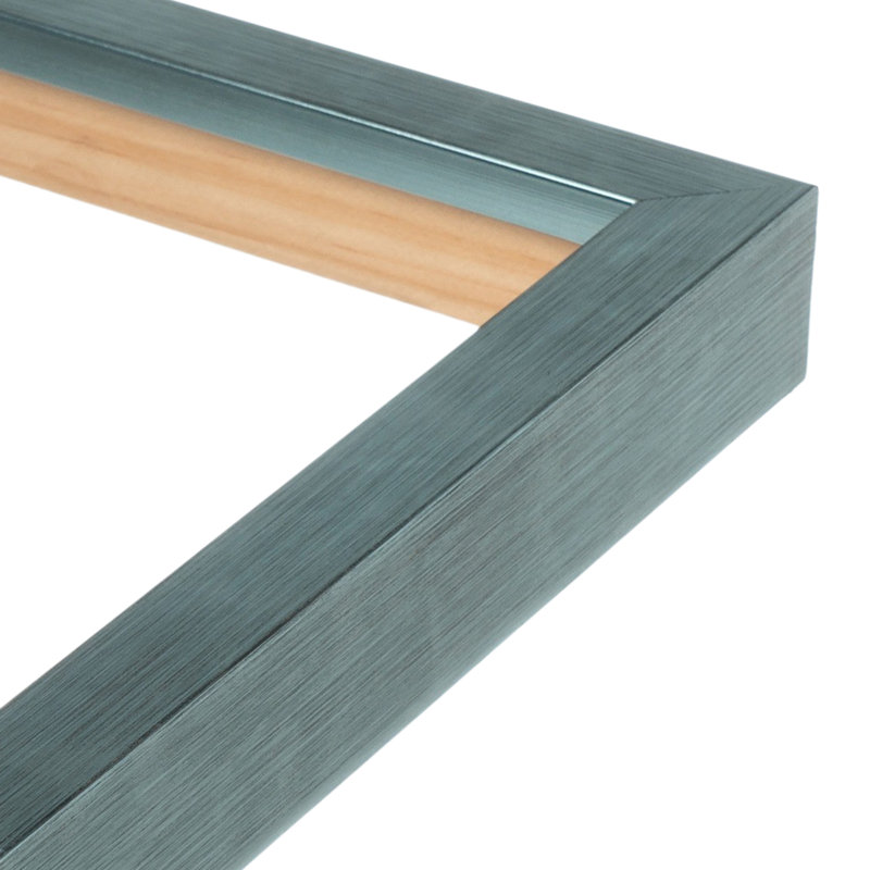 Cadre photo simple en bois doré, Bleu, 4" x 6"