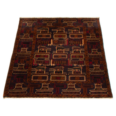 One-of-a-Kind 3' X 4'8" New Age Wool Area Rug in