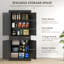 Garde-manger autoportant 71 po avec 4 portes et armoire, 71 po, noir
