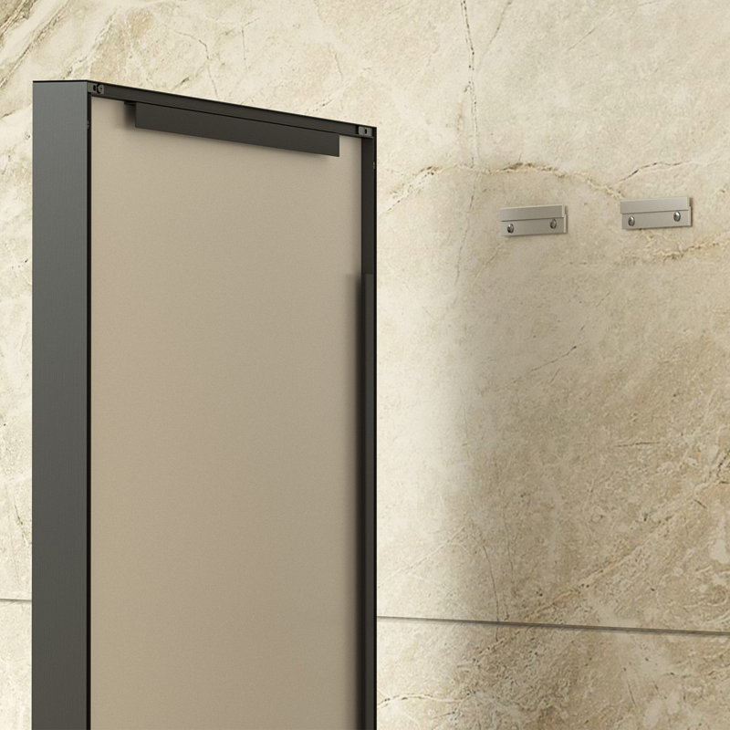 LED Metal Framed Anti-Fog Function 3 Color Adjustment Bathroom Mirror, 36" x 28"