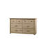 Commode 6 tiroirs l 57 po avec poignées noires