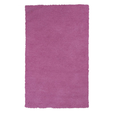Tapis d'intérieur à poils longs rose vif