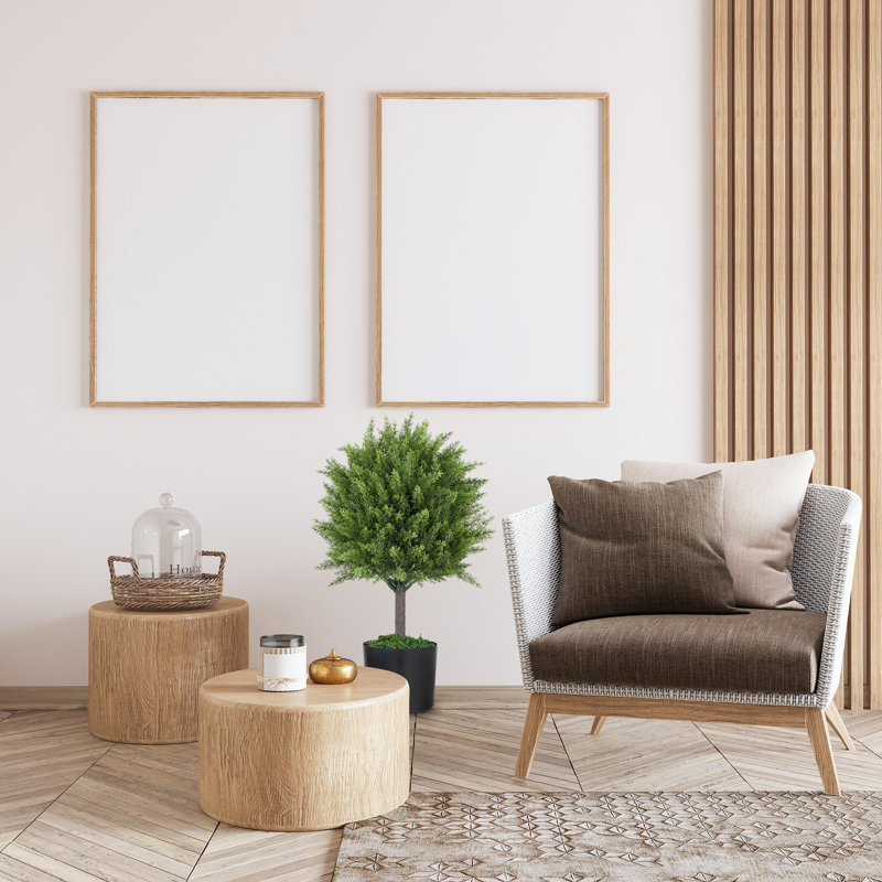 Ensemble de 2 plantes artificielles décoratives, plantes artificielles pour la maison, vert