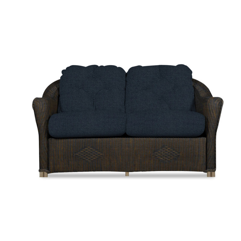 Reflections Outdoor 2 - Seat Loveseat, Sandberg Navy, Matte White