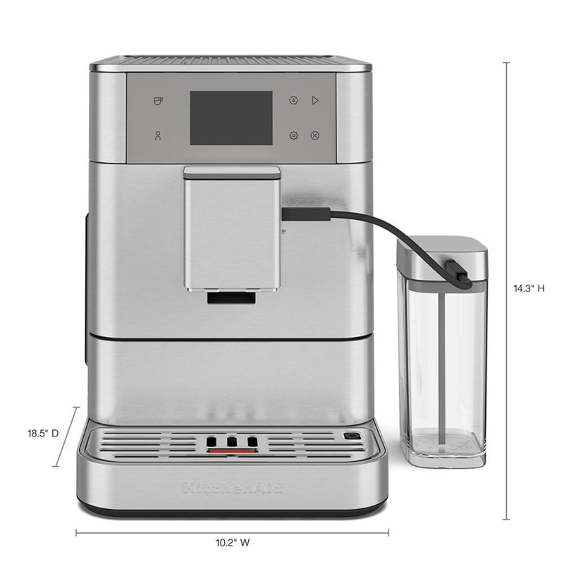 KitchenAid Fully Automatic Espresso Machine in Brushed Stainless Steel, Stainless Steel