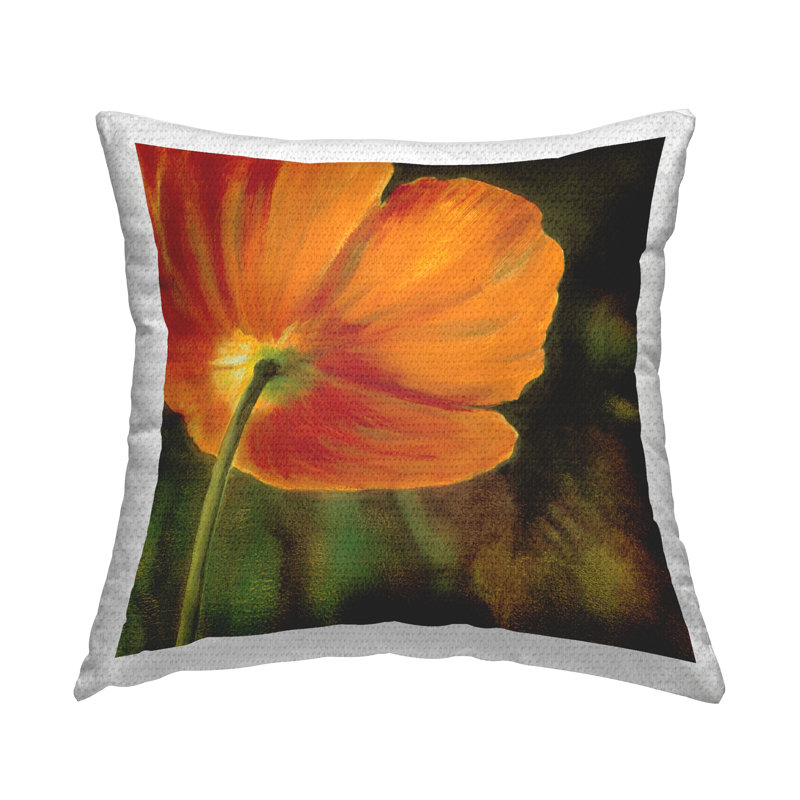 Floral Outdoor Throw Pillow
