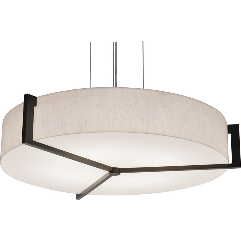 Leeroy 4 - Light Pendant, Espresso, Jute, 42.5" H  x 27.15" W x 27.15" D