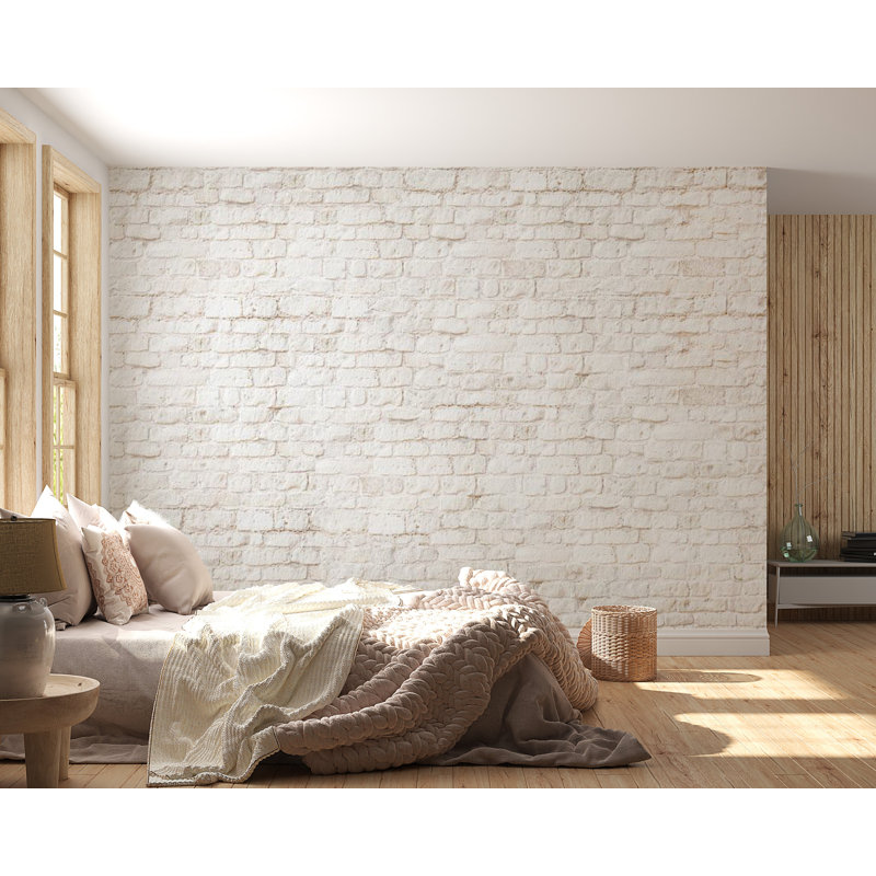 Papier peint brique Fabin, L 135 po x L 96 po
