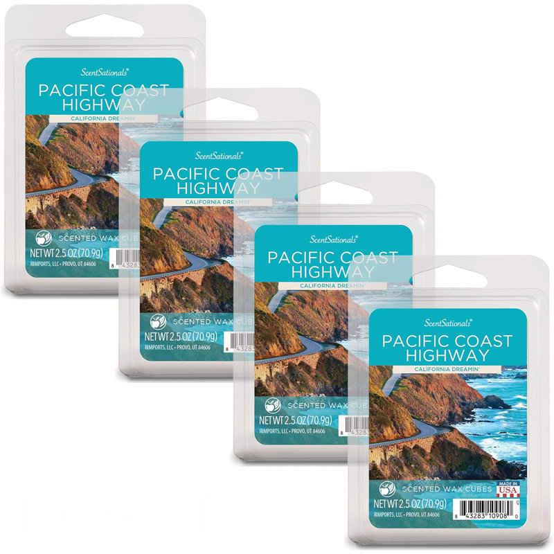 Collection de fond de cire ScentSationals 4PK, Pacific Coast Highway